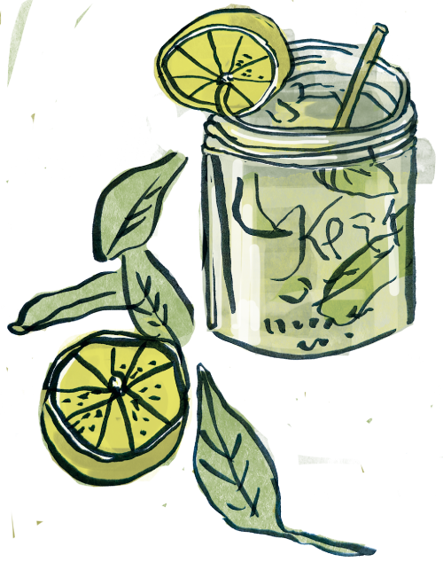 Artwork Limonade mit Zitrone und Minze