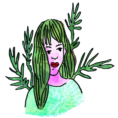 Frau mit Pflanze